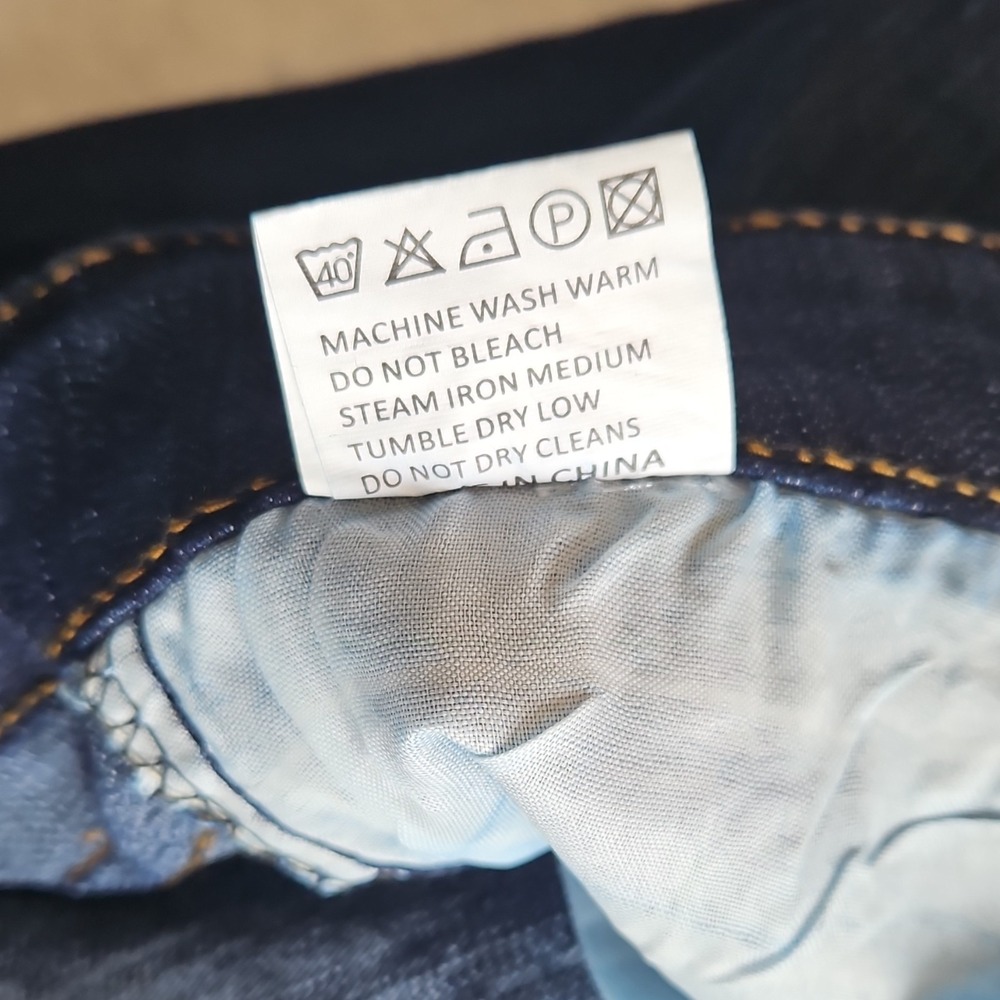 Top Jhon Boys Straight Jeans Dark Blue Cotton Spandex Size 9/10‎ MP701 woman - Picture 6 of 11